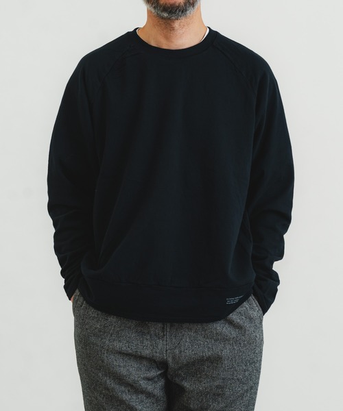 quadro tシャツ エメラルド接結ニットラグランクルー メンズ 
