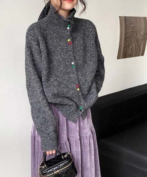 Dream garden（ドリームガーデン） カーディガン フロントボタン 2way