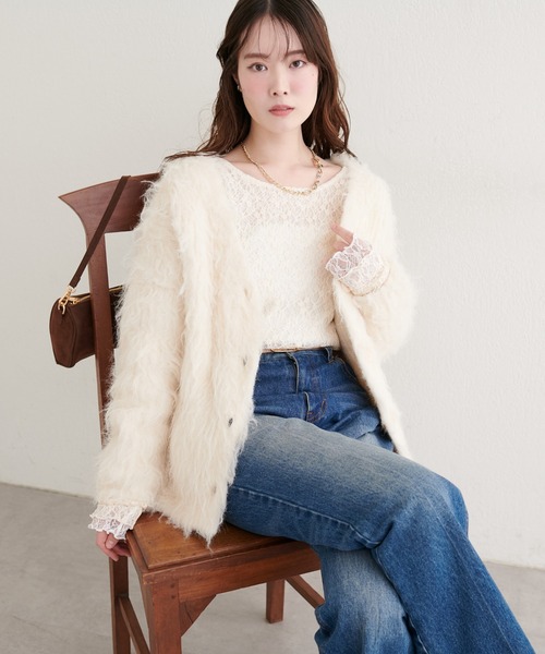 natural couture tシャツ リバーシブルレーストップス レディース