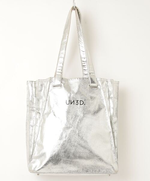 UN3D. シルバー トートバッグ UN3D.（アンスリード）の「METALLIC