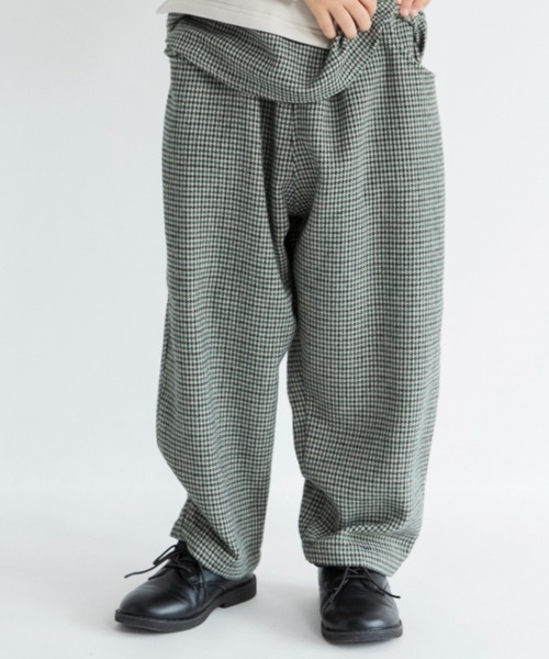 マークアンドロナ　ロングパンツ　チェック　ロゴ柄　ゴールド金具　ストレッチ　36 MARK & LONA マークアンドロナ ゴルフパンツ 【公式通販】 マーク