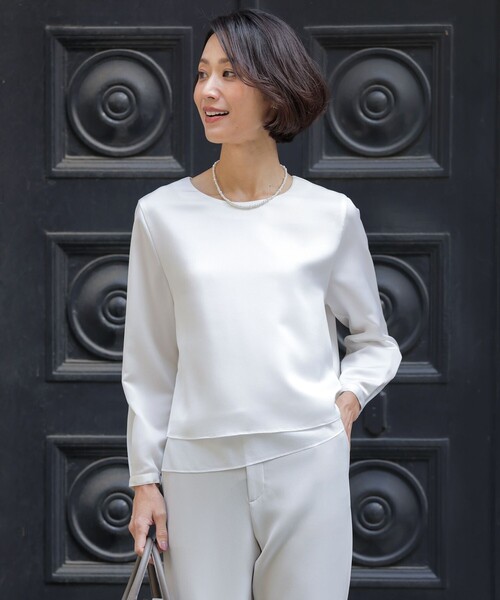 J.PRESS（J.プレス） tシャツ ハンマーサテン カットソー レディース 