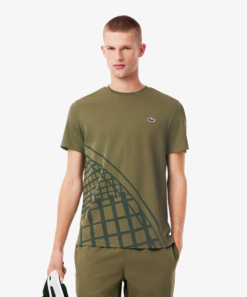 LACOSTE ウルトラドライ Tシャツ LACOSTE（ラコステ） tシャツ ラケットグラフィックウルトラドライT