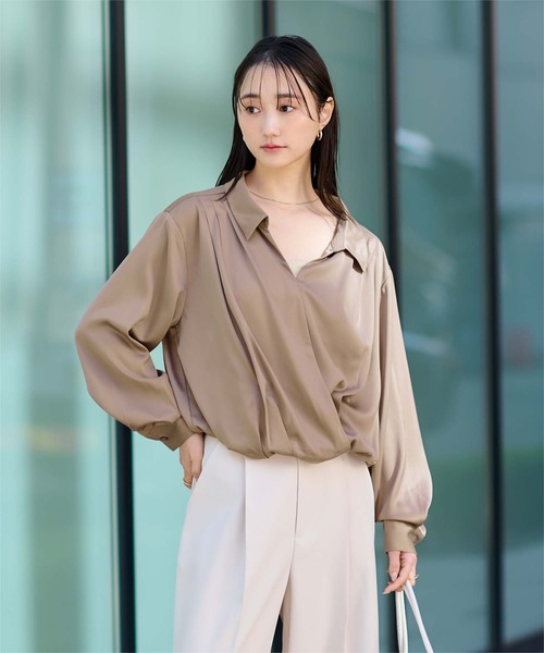 A 　Rouje Paris カシュクールブラウス Rouje(ルージュ) ブラウス・シャツ(レディース) - ブランド通販のBUYMA