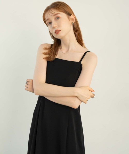 hinari（ヒナリ） キャミソールワンピース SMALL ブラック レディース
