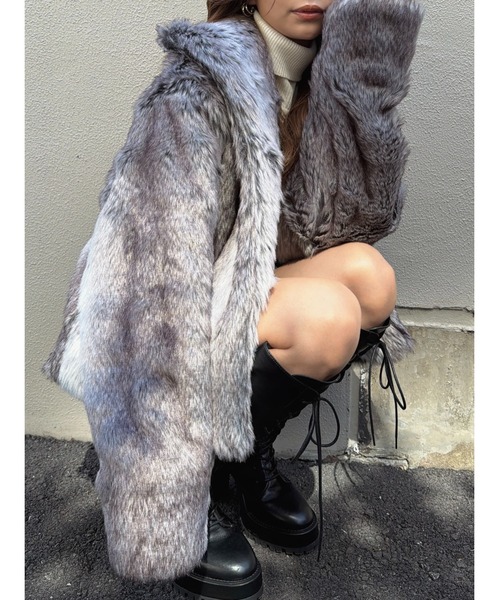 EGOIST（エゴイスト） コート アウター ニュアンスカラーファーコート