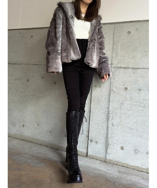 EGOIST（エゴイスト） コート アウター ニュアンスカラーファーコート