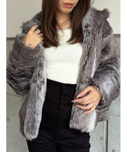 EGOIST（エゴイスト） コート アウター ニュアンスカラーファーコート