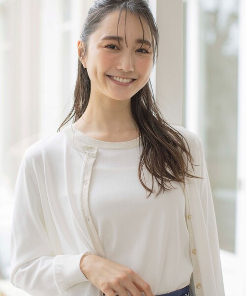 「ANY SIS」 ニットアンサンブル 2 ホワイト レディース_画像4