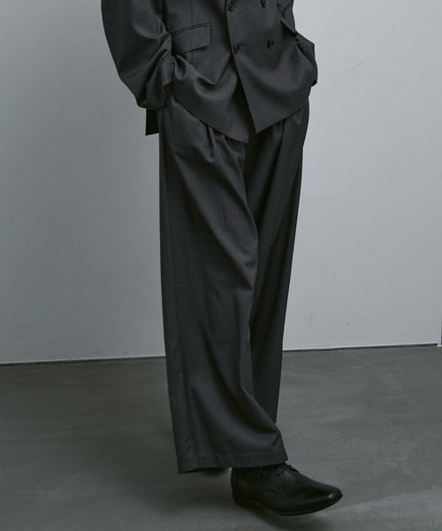 remer ワイドパンツ パンツ CLASSIC TR WOOL DEEP TUCK TROUSERS