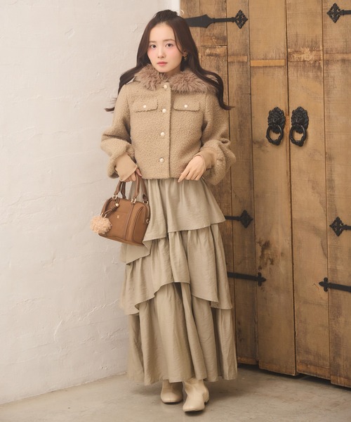 Seemi.by NICE CLAUP コート アウター 「Seemi.」フードファーボア