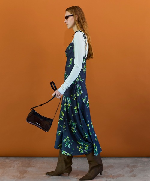 MAISON SPECIAL キャミワンピース グリーン MAISON SPECIAL（メゾンスペシャル） ワンピース Flower Camisole