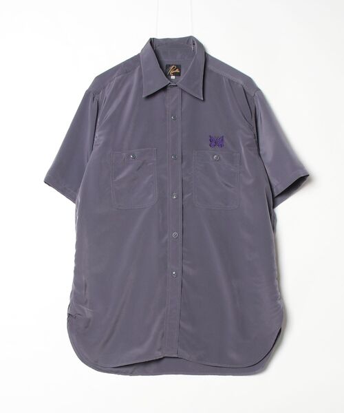 Needles（ニードルス） 半袖シャツ LARGE パープル メンズ : ZOZOTOWN