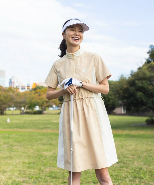 「UNDOVE」 半袖ワンピース LARGE ベージュ レディース_画像4