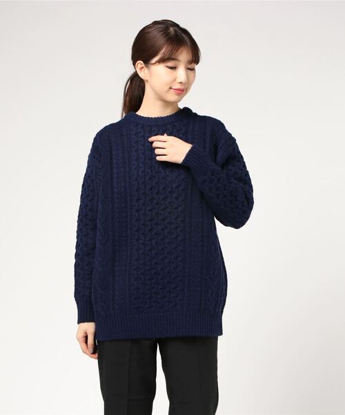 「BEAMS BOY」 長袖ニット - ホワイト レディース_画像2