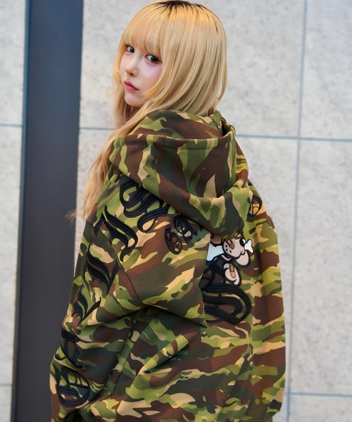 ガルフィー 迷彩刺繍パーカー GALFY×Rafa&Co Chuべリグカモフラパーカー【KHAKI】 | GRATIFY