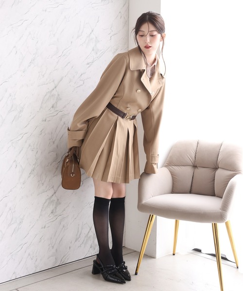 Drawer トレンチコート　36 ベルト付き　美品　春 one after another NICE CLAUP トレンチコート コート 「S/Mサイズ展開