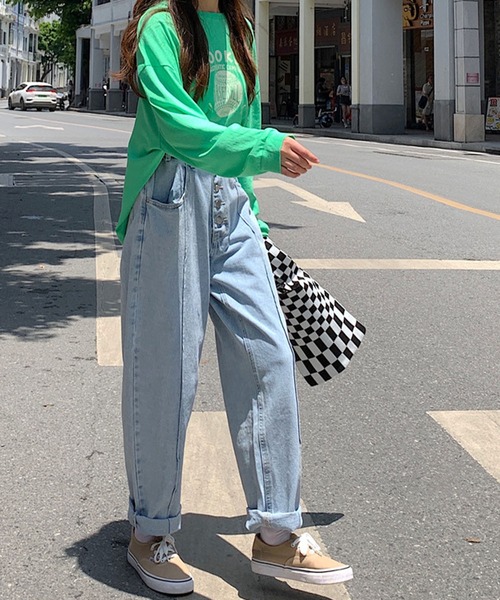 「meJane」 デニムパンツ L ブルー レディース_画像2