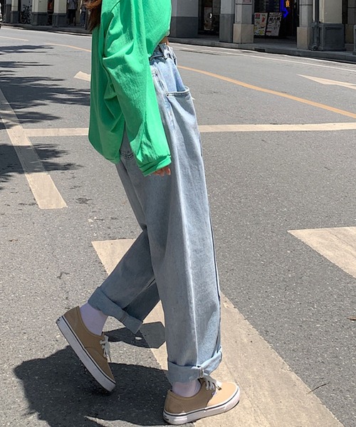 「meJane」 デニムパンツ L ブルー レディース_画像5