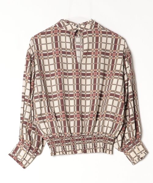 「archives」 チェック柄長袖ブラウス FREE ベージュ レディース_画像2