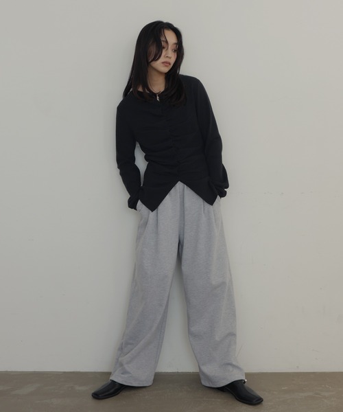hellam（ヘラム） ニット セーター フロントギャザーニット