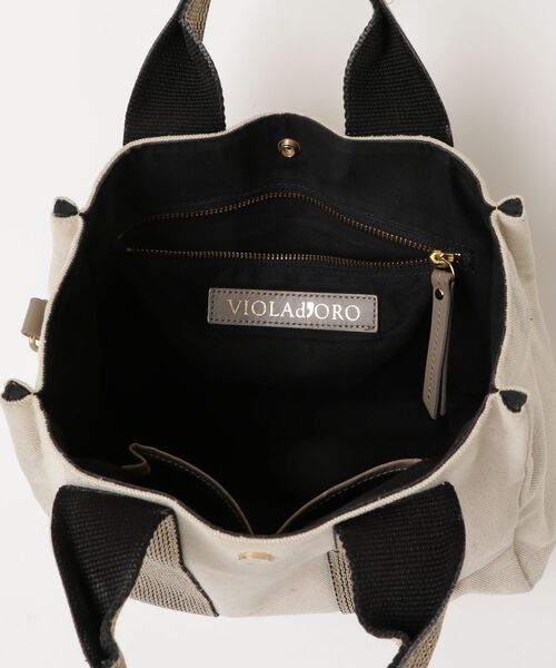 「VIOLAd'ORO」 ハンドバッグ - ベージュ レディース_画像4