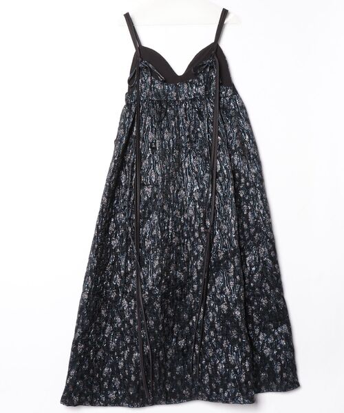 「CAROLINA GLASER」 キャミソールワンピース MEDIUM ブラック レディースの画像