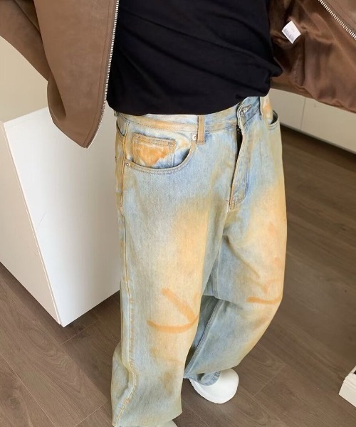 「FreeZone」 デニムパンツ F ライトブルー メンズ_画像4
