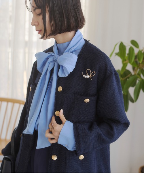 「ANGIE」 ジャケット FREE オフホワイト レディース_画像7