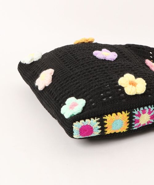 手編み♡ショルダーバック♡かぎ編み♡モチーフ編み♡ワンショルダーバック♡no.4 TONE SELECT GOODS ショルダーストラップ ショルダーバッグ バッグ
