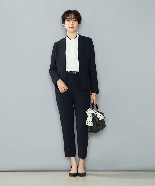 「NOLLEY'S」 ノーカラージャケット 36 ベージュ レディース_画像2