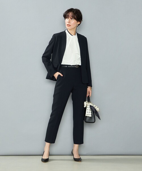 「NOLLEY'S」 ノーカラージャケット 36 ベージュ レディース_画像3