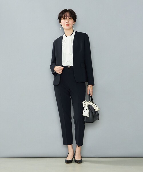 「NOLLEY'S」 ノーカラージャケット 36 ベージュ レディース_画像4
