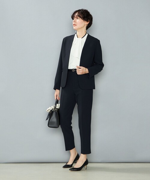 「NOLLEY'S」 ノーカラージャケット 36 ベージュ レディース_画像6