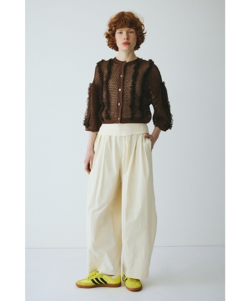 HeRIN.CYE カーディガン Frill mesh cardigan フリルメッシュ