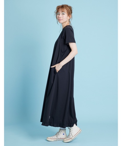 「Little sunny bite」 ノースリーブワンピース MEDIUM ブラック レディース_画像2
