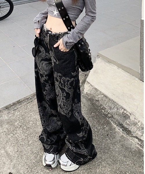 「VIBGYOR」 「burlesque」デニムパンツ MEDIUM ブラック レディース_画像7