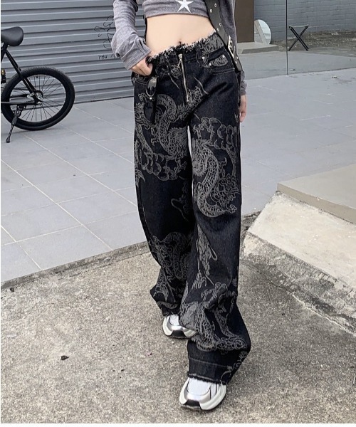 「VIBGYOR」 「burlesque」デニムパンツ MEDIUM ブラック レディース_画像8