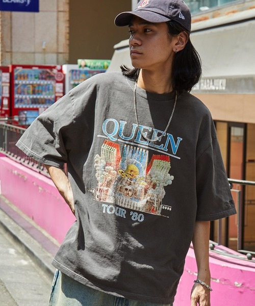 「MONO-MART」 「retock's」半袖Tシャツ「kissコラボ」 M ブラウン メンズ_画像4