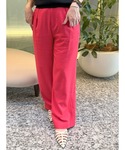 パンツ レーヨンリネンストレートパンツ レディースの詳細画像2