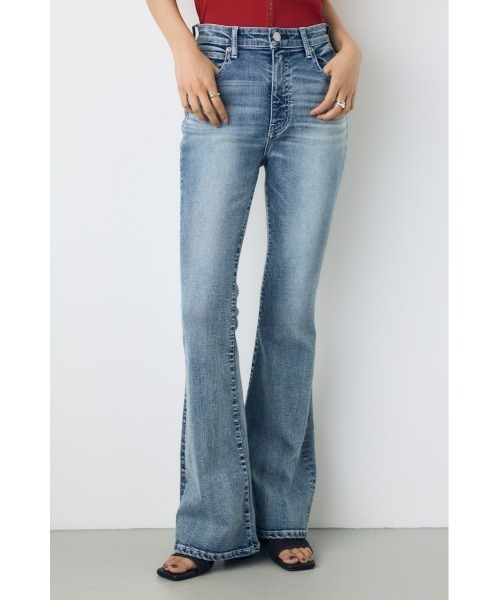 ジーンズ デニム デニムパンツ 「累計25，000本突破！」「サイズ，身長別画像あり」AZUL DENIM フレアデニム レディースの画像