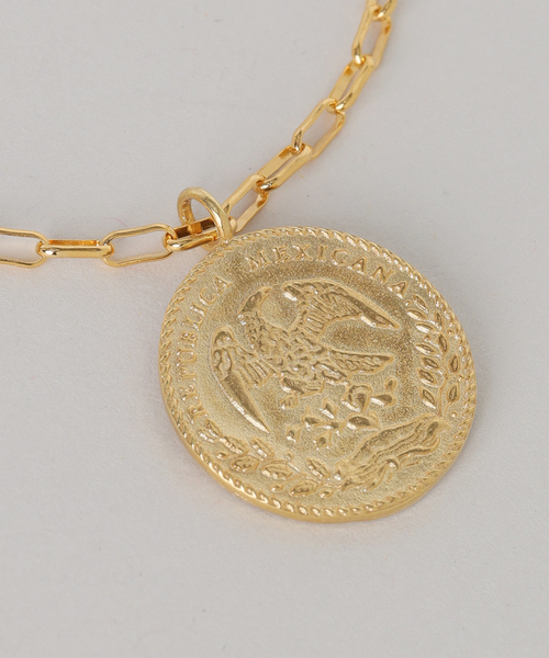 ネックレス chibi jewels/チビジュエルズ mini rectangle chain Mex Coin necklace レディースの画像
