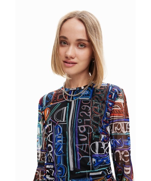 「Desigual」 長袖ワンピース L ブラック レディース_画像5