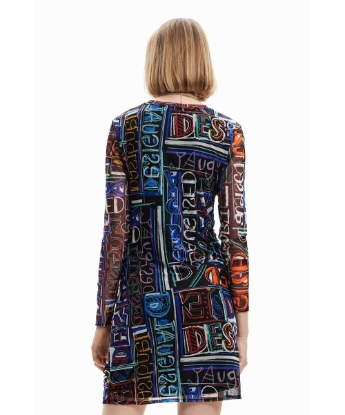 「Desigual」 長袖ワンピース L ブラック レディース_画像6