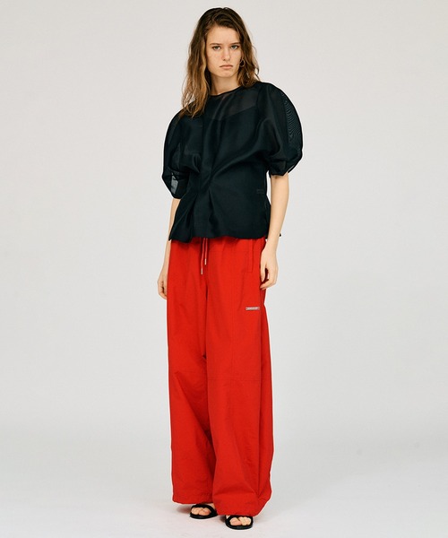 ブラウス シャツ 「2026Summer Pre-Order」オーガンジーパフトップ / Organza Puff-Sleeve Top レディースの画像
