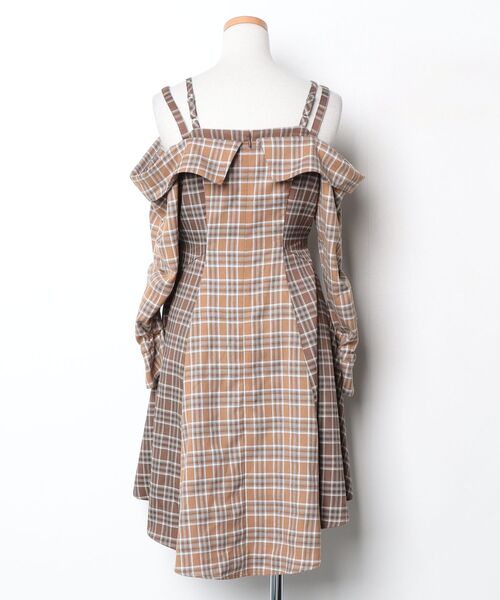「dazzlin」 7分袖ワンピース SMALL キャメル レディース_画像2