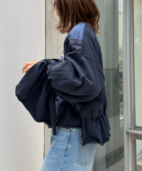 「etsinta」 長袖カットソー ONE SIZE オフホワイト レディース_画像4