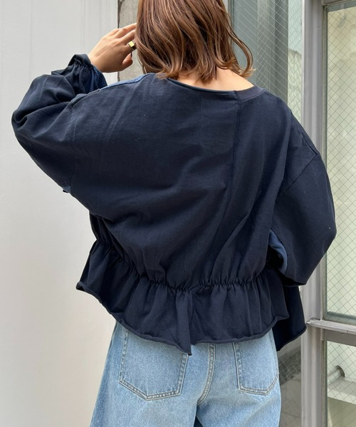 「etsinta」 長袖カットソー ONE SIZE オフホワイト レディース_画像5