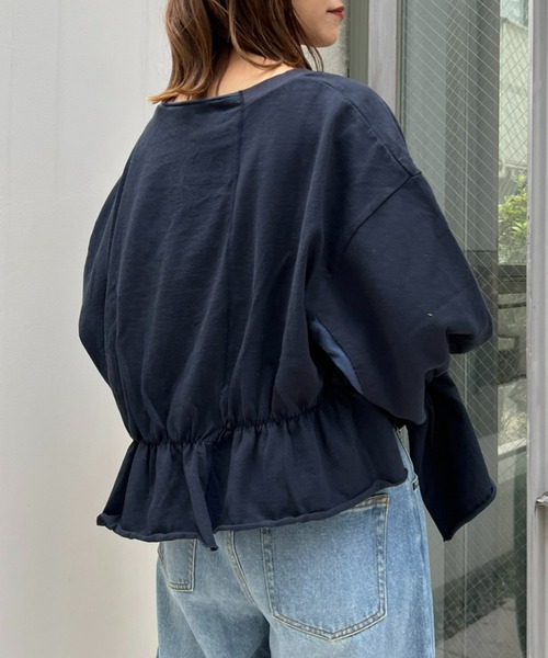 「etsinta」 長袖カットソー ONE SIZE オフホワイト レディース_画像6