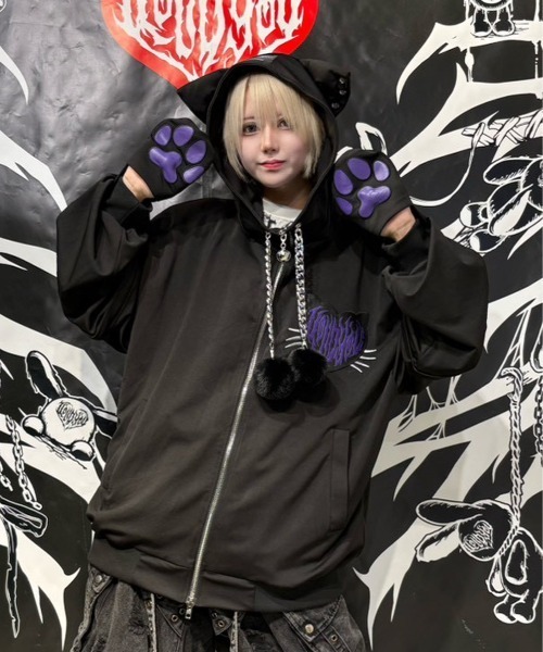 BACKSTAGE PASS（バックステージパス） パーカー NAUGHTY CAT
